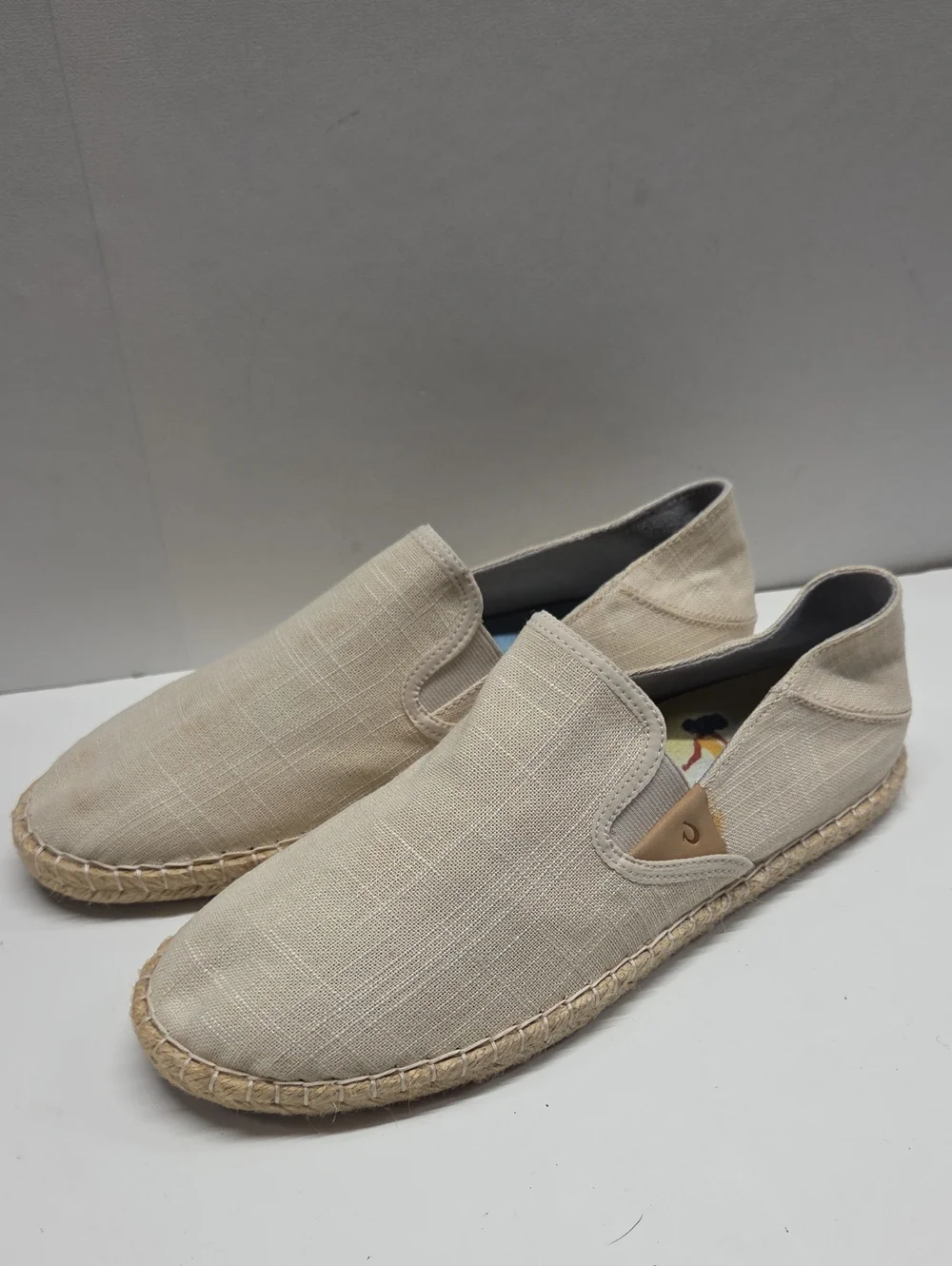 OluKai Women's Slip-On Espadrilles in Natural Size 11